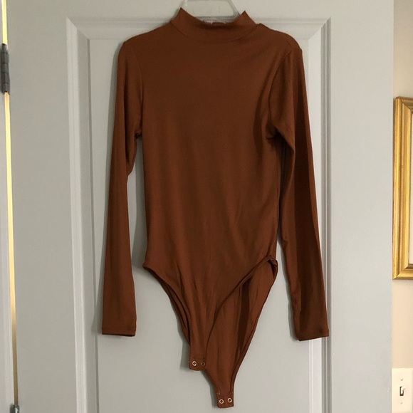 Mustard high-neck long-sleeve bodysuit - Picture 1 of 1